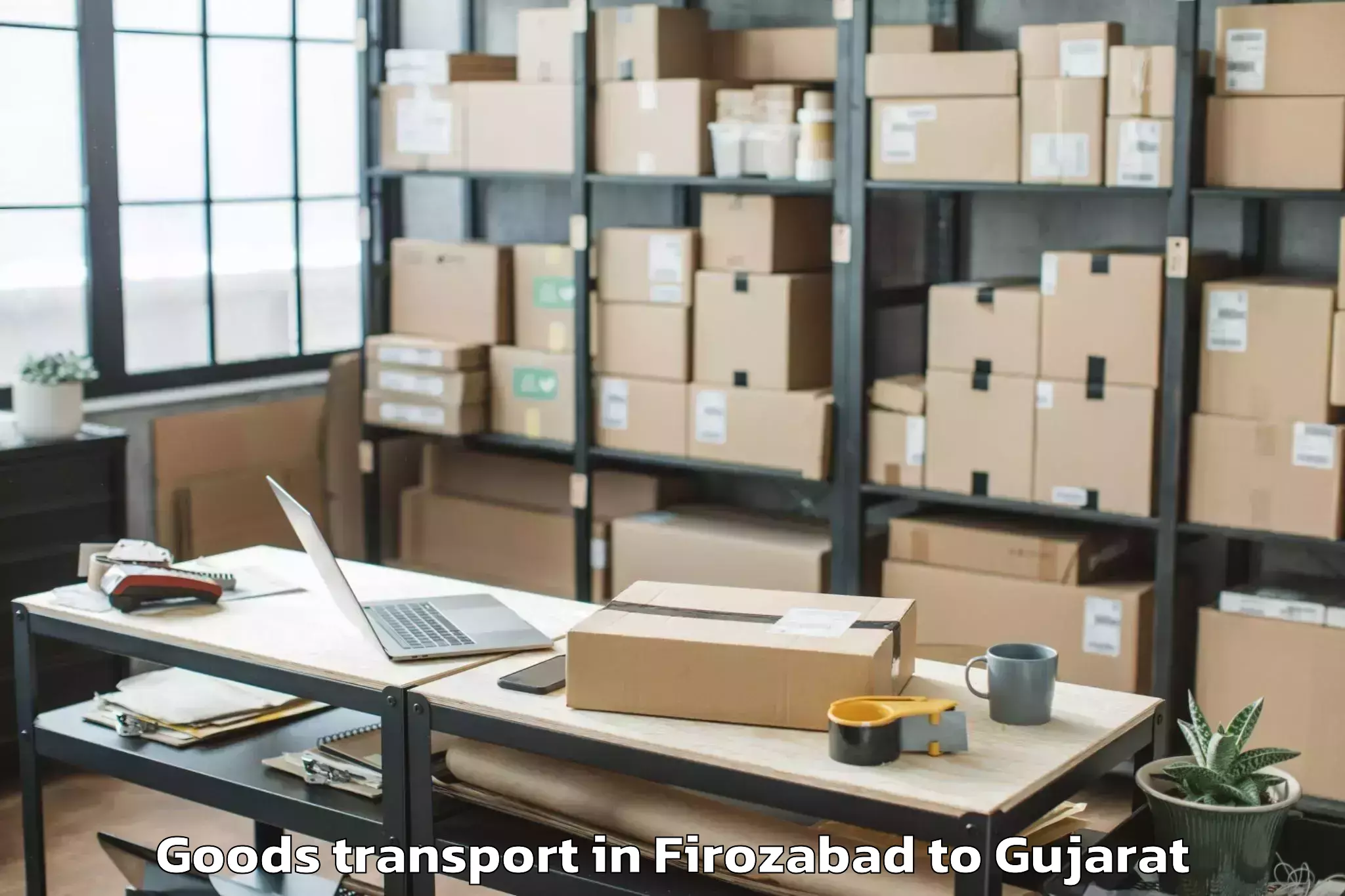 Quality Firozabad to Devgadh Baria Goods Transport